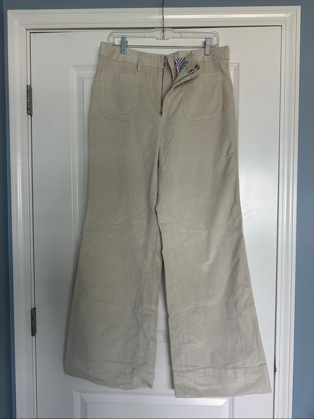 Vineyard Vines Stone High-Waist Wide Leg Corduroy Pants